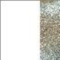 Leather trainers with contrasting inserts Two-tone Optical White/Platinum Woman 13246_C