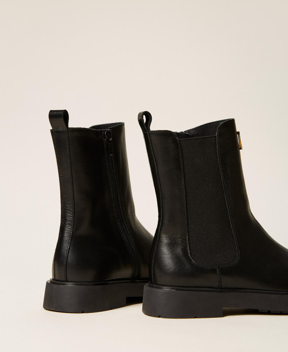Botas chelsea de piel Negro Ni&ntilde;a 262GCJ01A_00006_03