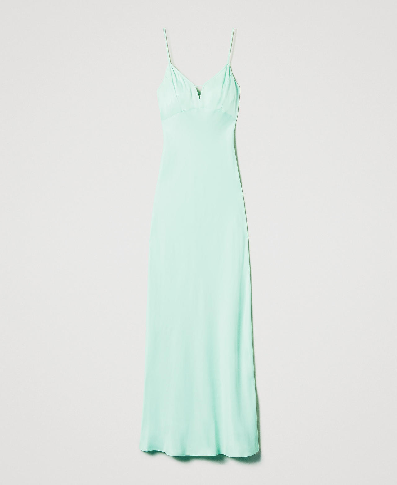 bright green slip dress Hand Dyed Bright Green Satin Slip – Eveliina Vintage main image 0
