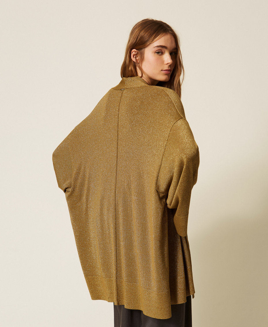 Cardigan kimono en maille avec lurex