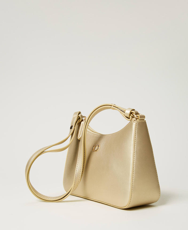Mini hobo bag with logo Yellow Gold Woman 251TH7021_10366_02