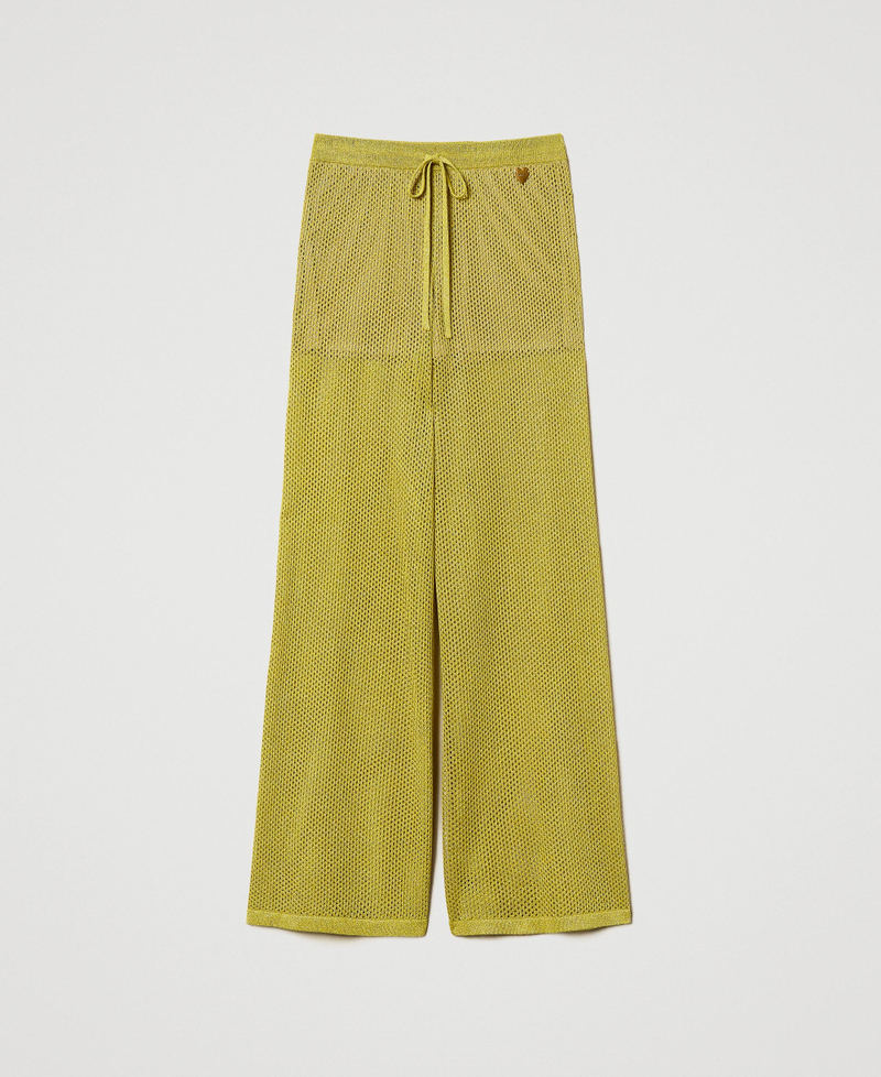 Pantalon ample en maille point filet