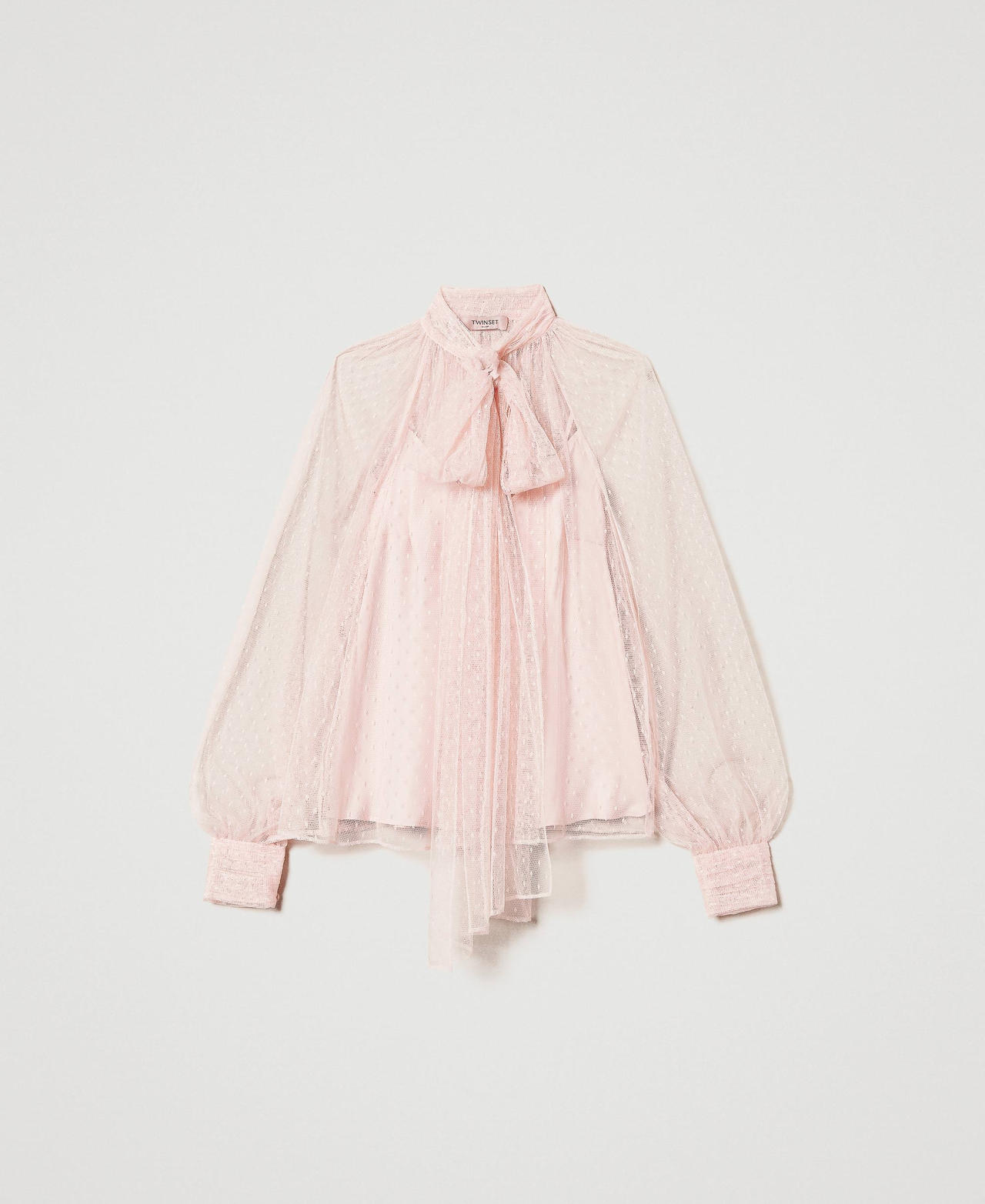 【開店記念セール！】 with blouse Tulle sash Milano TWINSET | Pink Woman, collar トップス