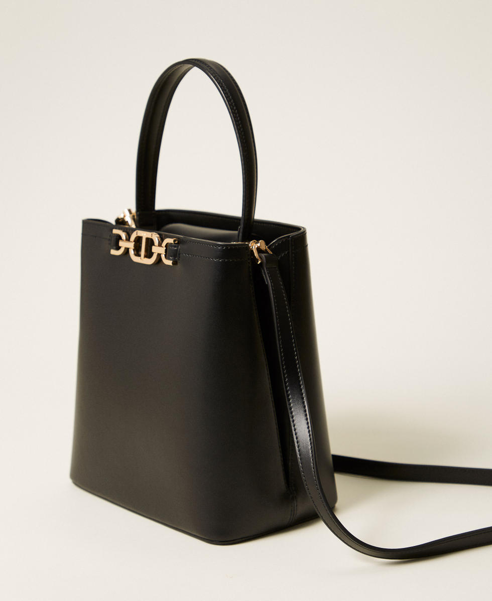 Small 'First Class' bag with Oval T clasp Black Woman 252TB7304_00006_02