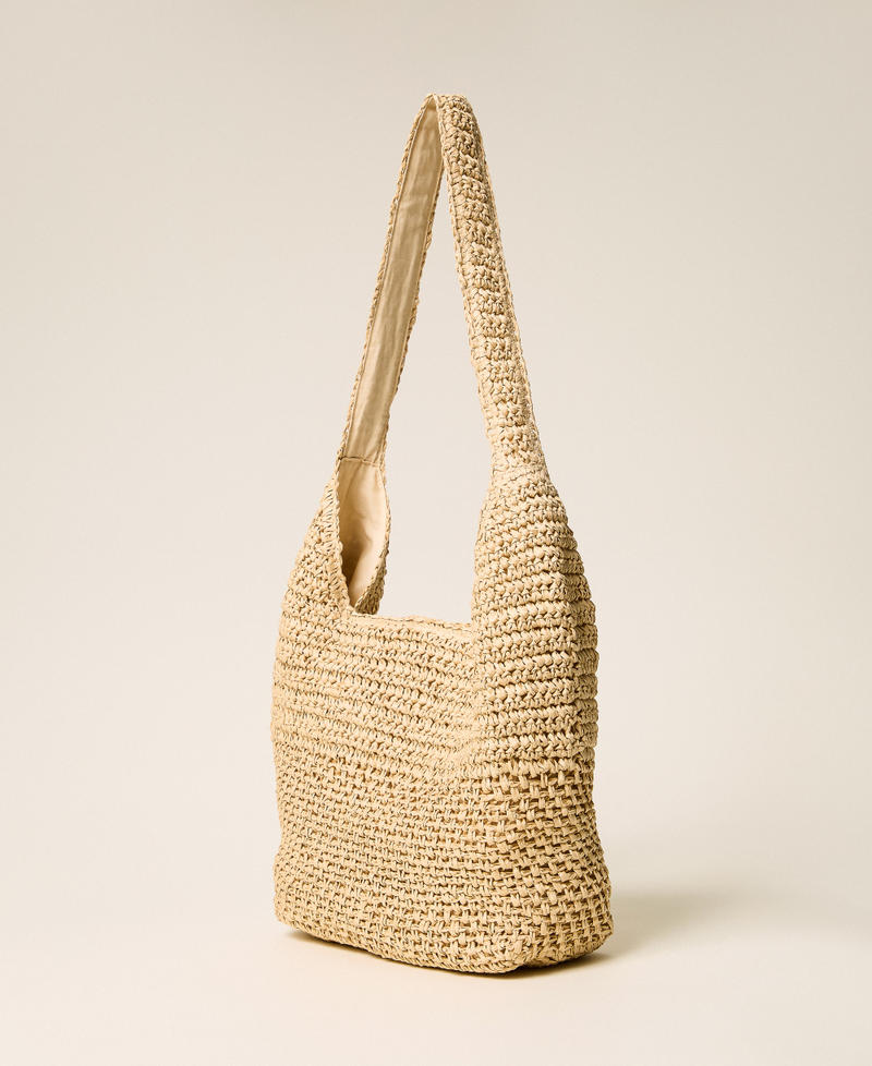 Crochet raffia hobo bag Straw Woman 261TD8310_00193_03