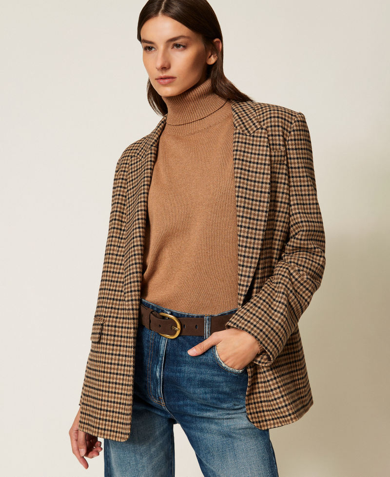 Ремень из замши Черный Шоколад женщина 252TO5300_11054_T0