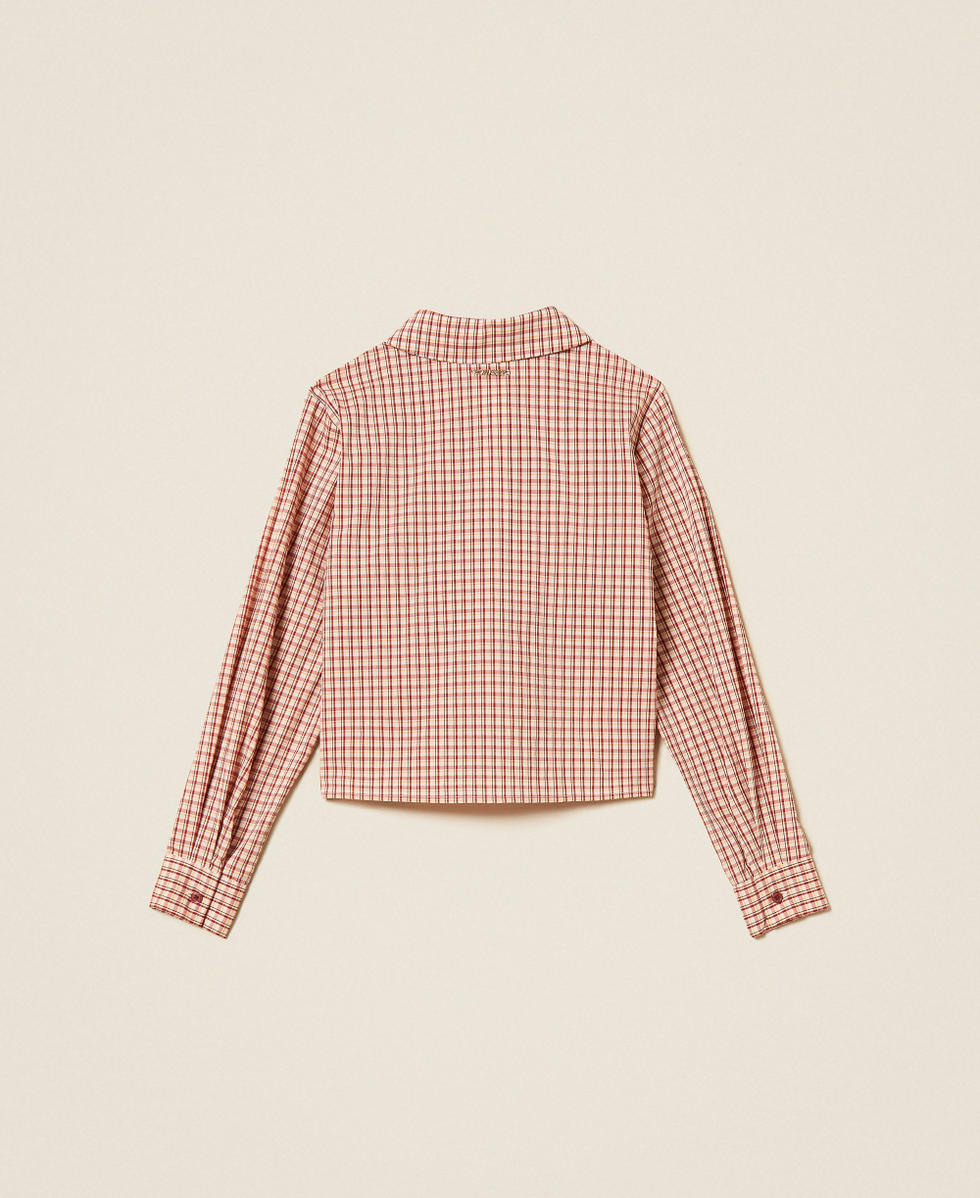 Chemise en popeline &agrave; carreaux