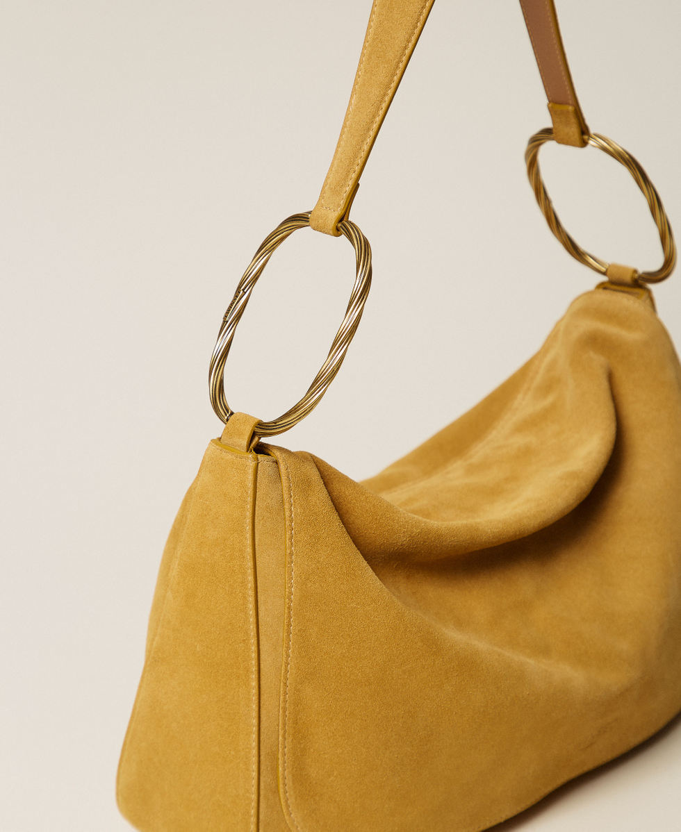 Medium Liliane suede bag Mustard Woman 261TD8560_00028_02