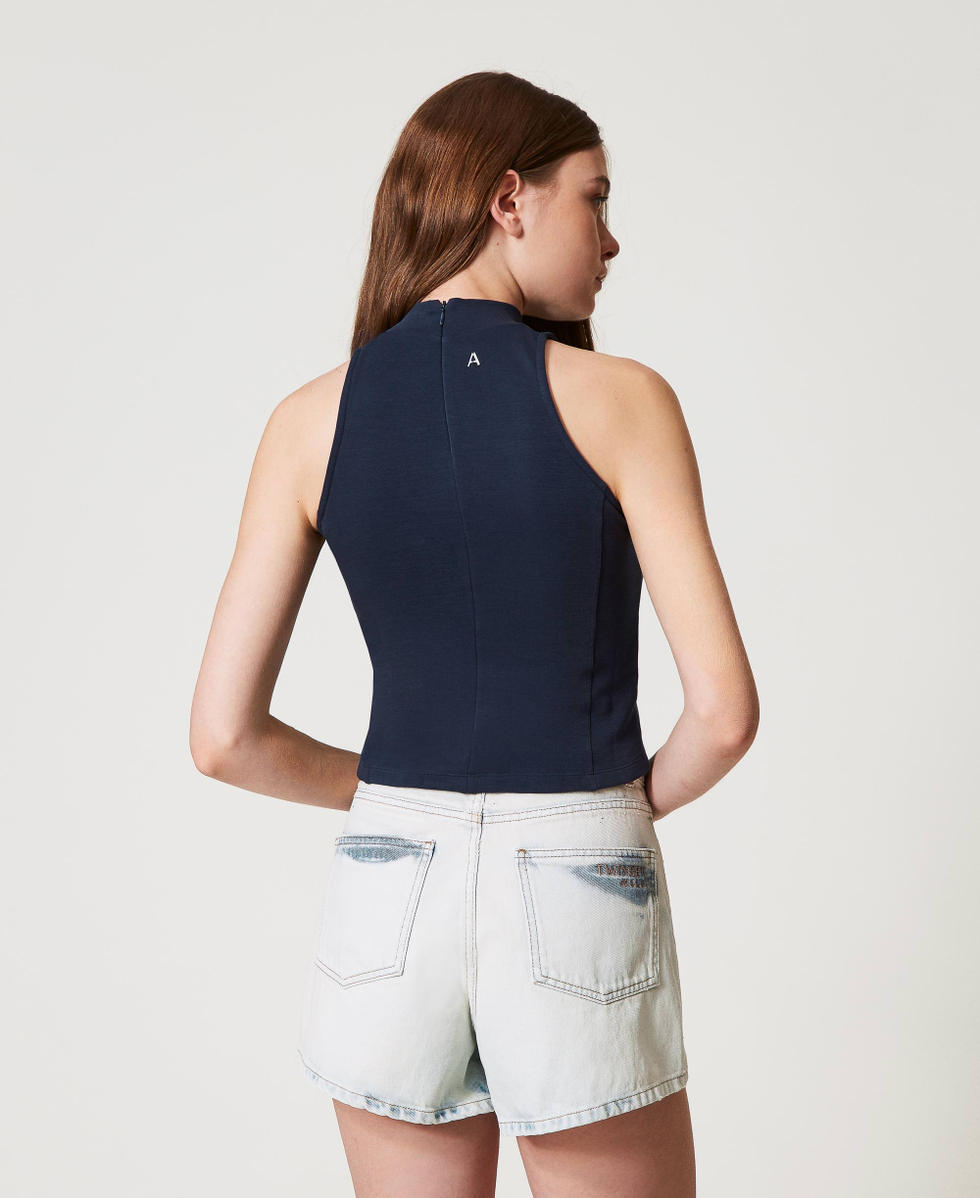 Super bleached denim shorts Bleach Denim Woman 251AP2450_03533_02