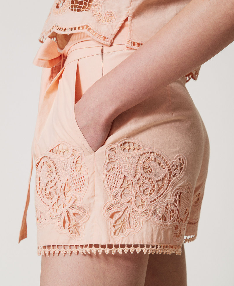 Shorts with openwork embroidery "Sahara Rose&rdquo; Pink Woman 251TT2166_06666_04