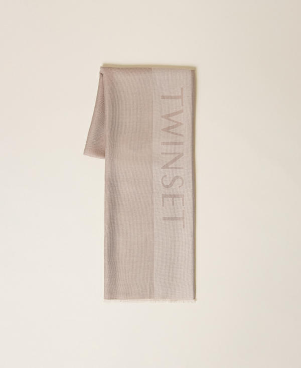 Jacquard stole with logo
