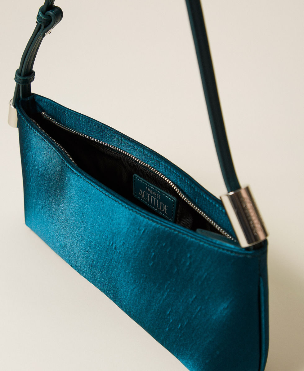 Borsa a tracolla in shantung Green Heron Donna 252AA7010_12557_04