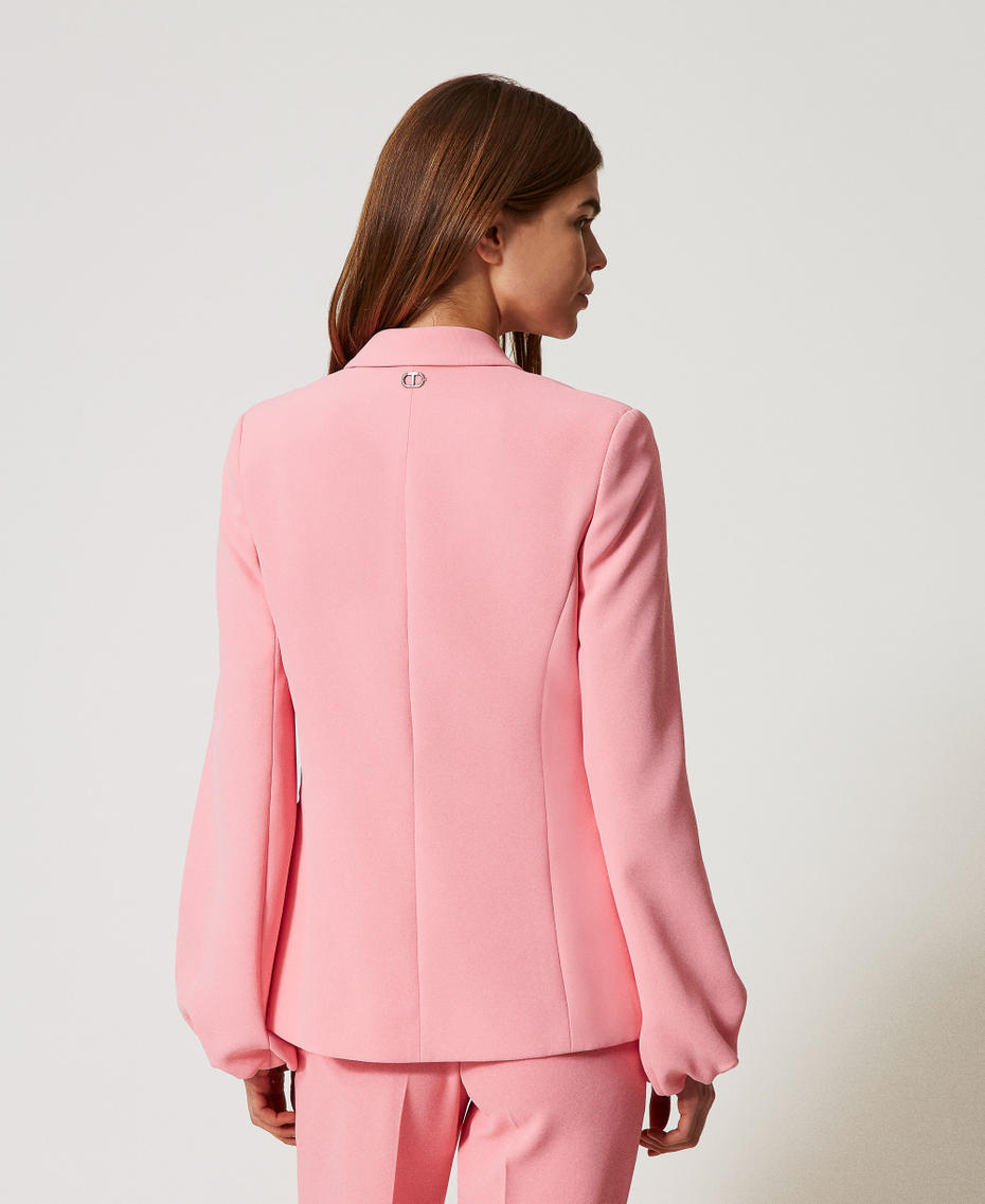 Chaqueta de crepé con mangas fruncidas Peach Mujer 251TP2320_12142_07