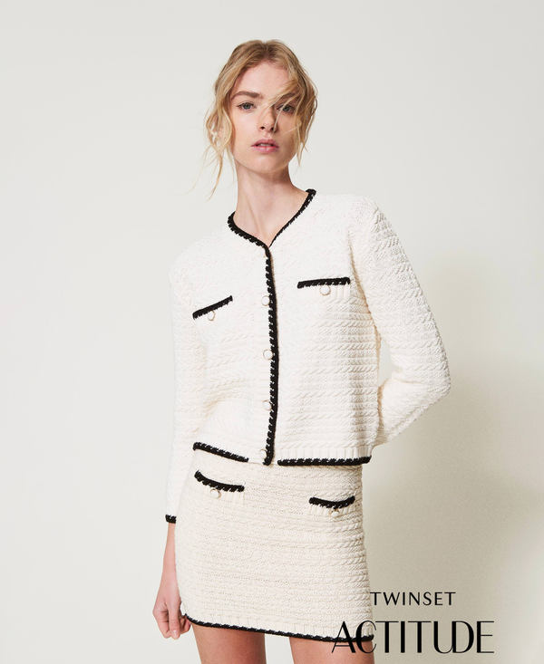 Giacca in maglia jacquard