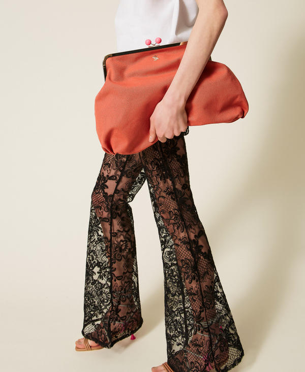 MYFO maxi canvas clutch