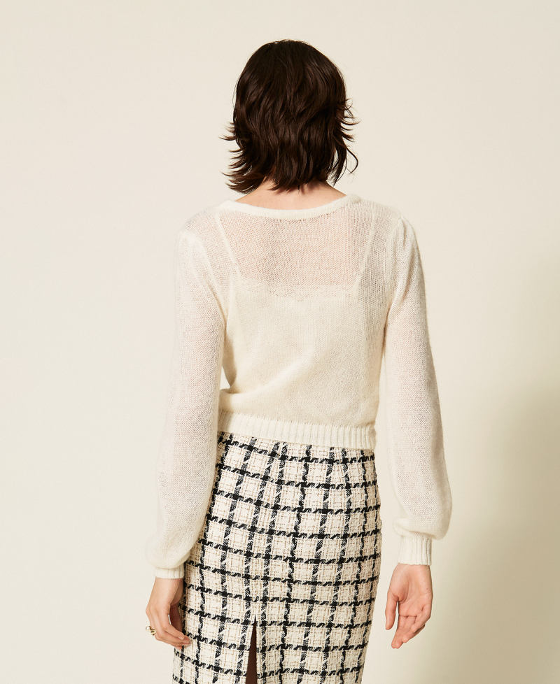 Pull-bol&eacute;ro double usage avec finition crois&eacute;e Nacre Femme 262TP3153_00059_03