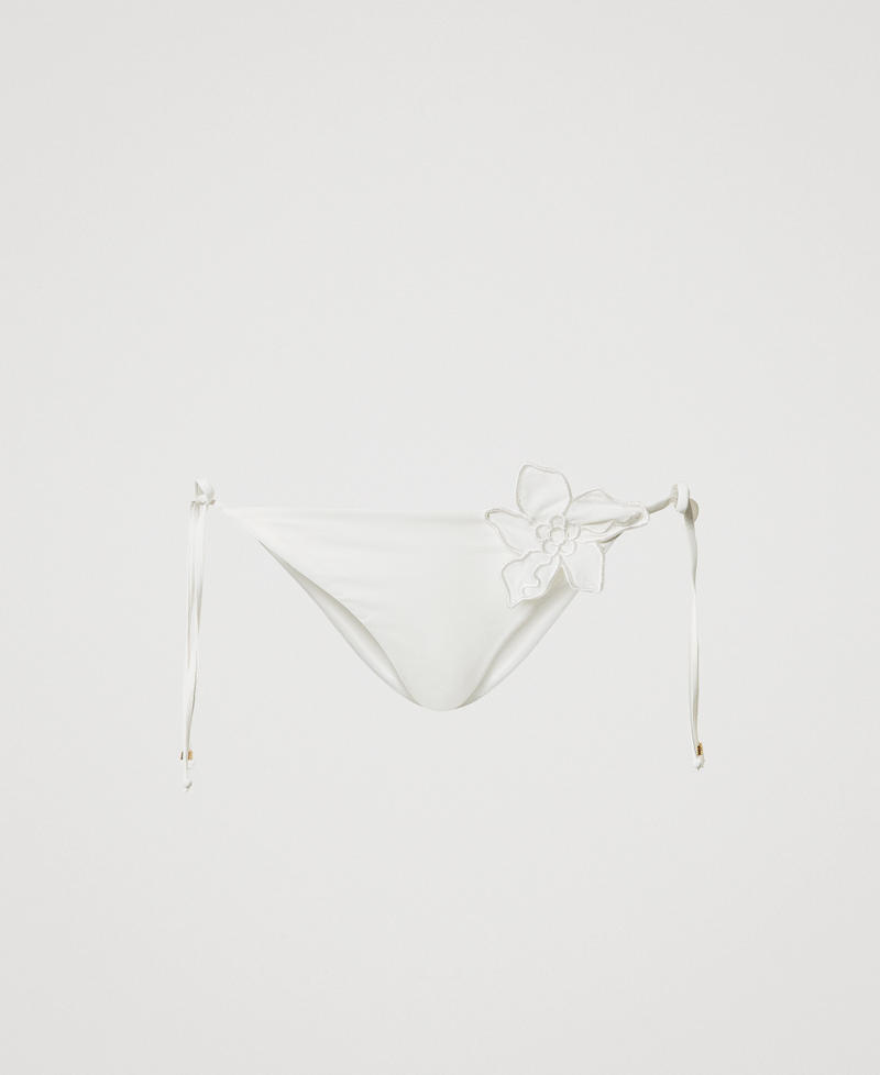 Tanga de bikini con parches de flores Blanco Sugar Mujer 251LMMV88_00632_S0