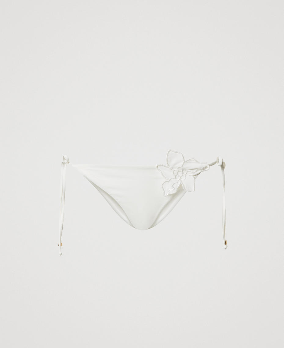 Tanga de bikini con parches de flores Blanco Sugar Mujer 251LMMV88_00632_S0