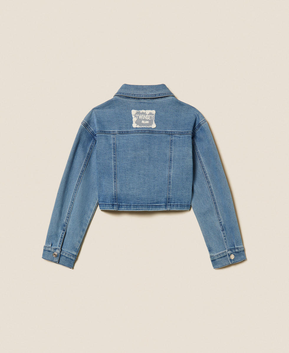 Cropped denim jacket Medium Blue Denim Girl 261GJ2080_03451_S1