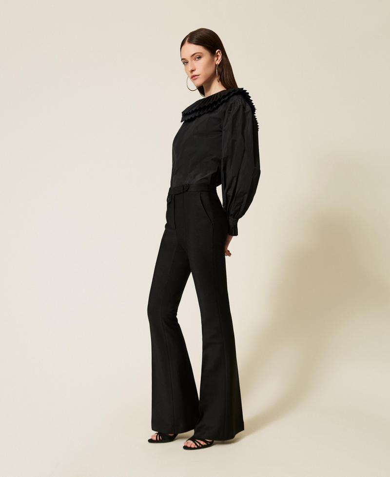 Pantalon évasé couture Noir Femme 252TS2061_00006_02