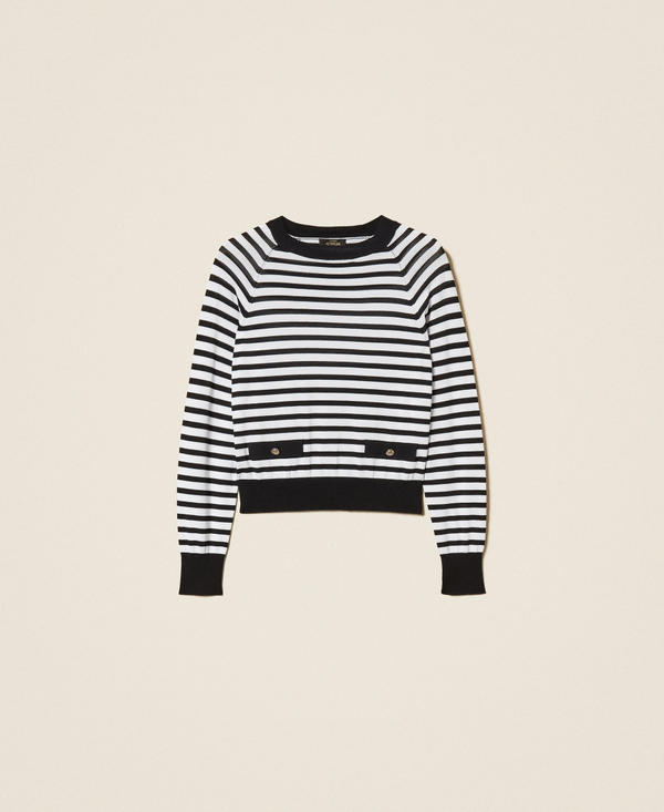 Striped crew neck jumper