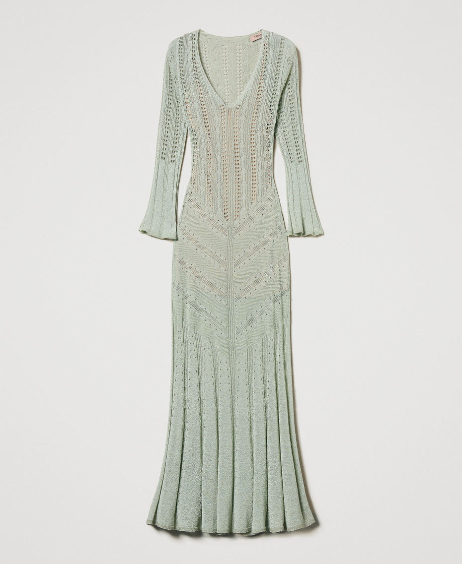 Long dual-use knit dress Light Nymph Lurex Woman 251TT3180_12455_S0