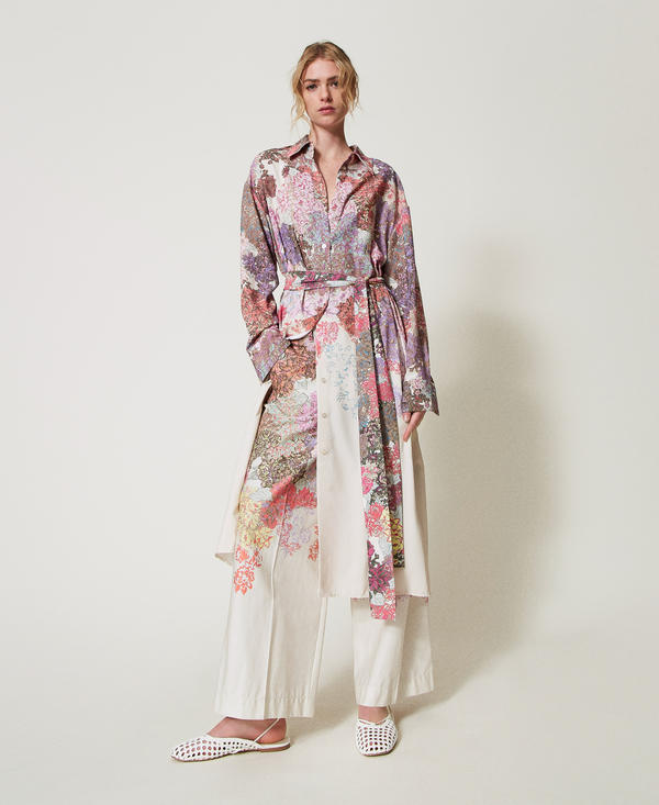 MYFO long floral shirt dress