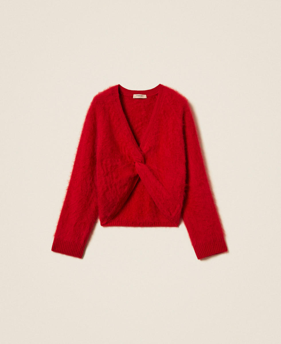 Pull en laine bross&eacute;e avec n&oelig;ud Bloody Mary Femme 262TT3025_13464_S0