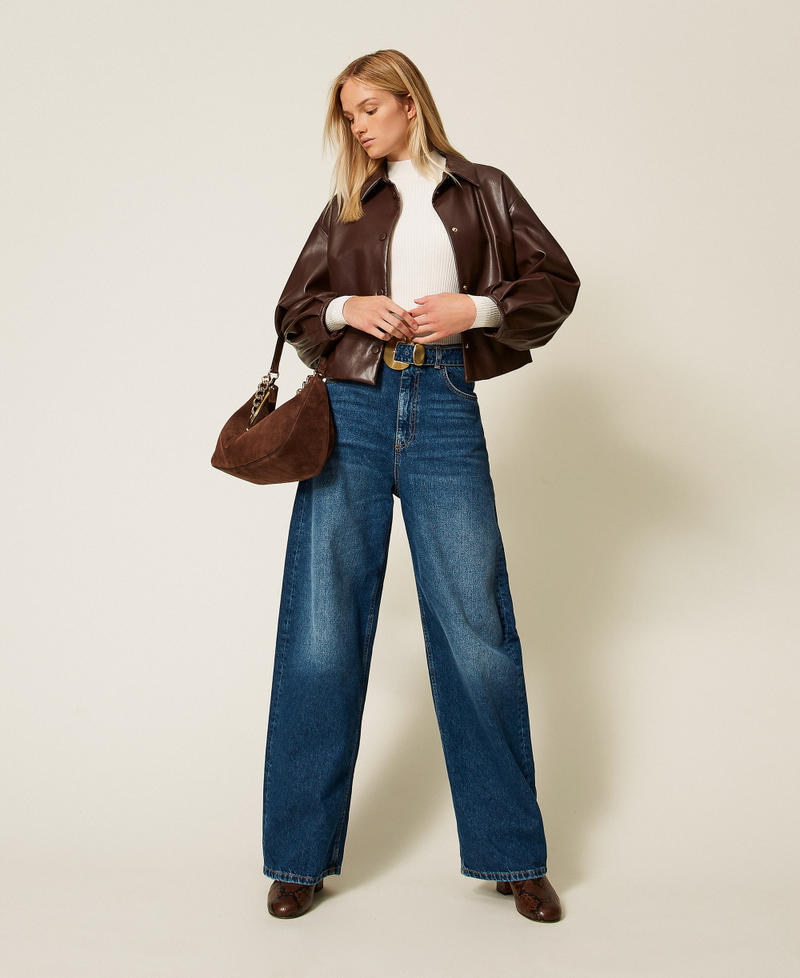 Rib knit turtleneck jumper White Snow Woman 252TP3243_00282_T0