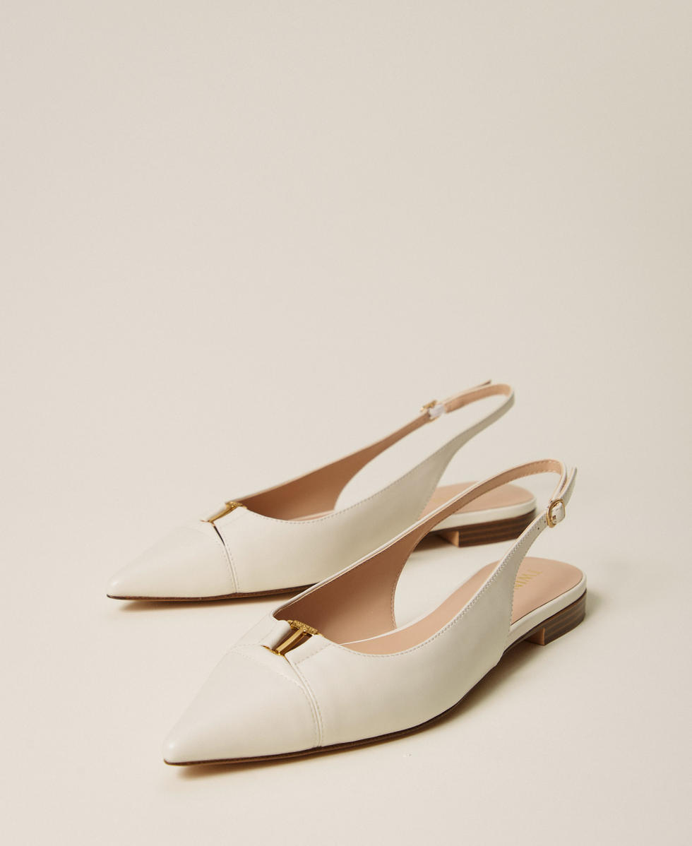 Leather sling back ballet flats Lily Woman 261TCP036_00381_02