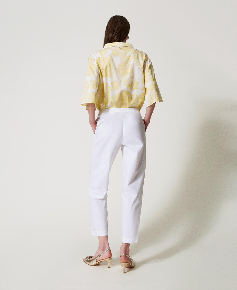 Pantalon chino en popeline Blanc "Papers" Femme 251AX2112_00840_02