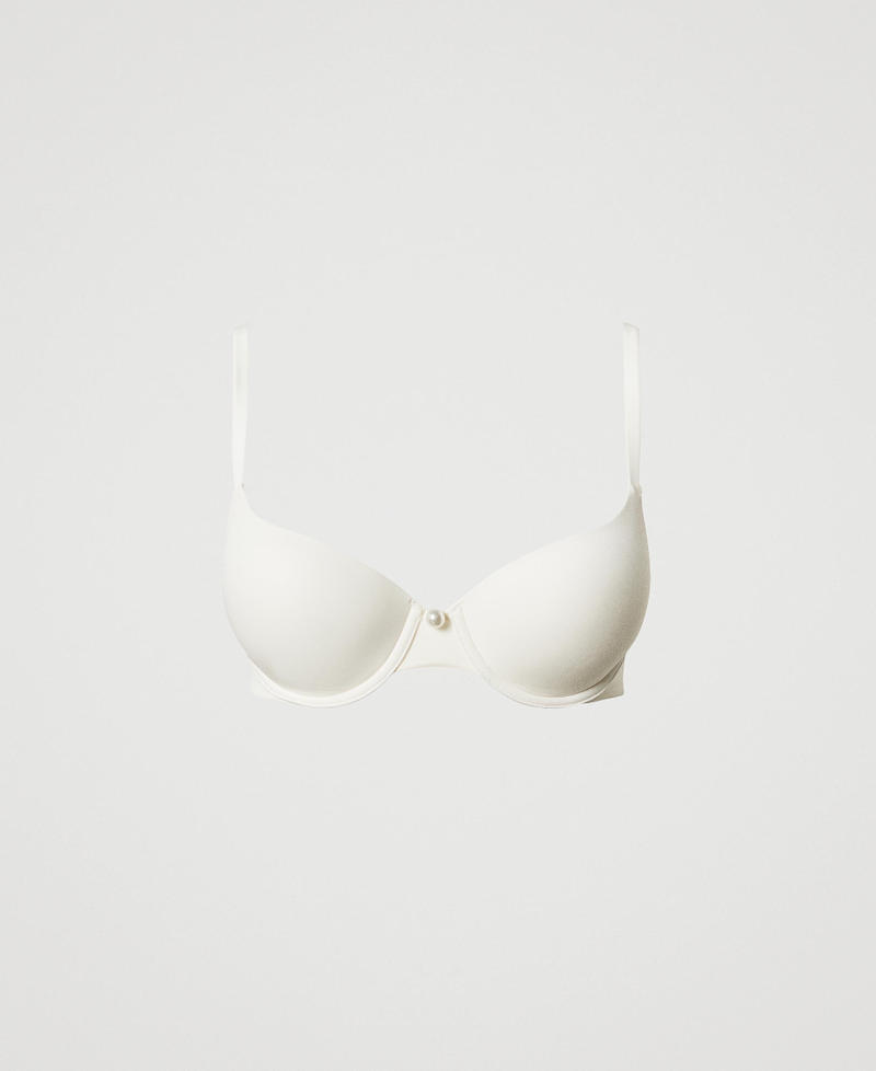 Charmeuse push-up bra Antique White Woman 242LL6G45_00245_0S