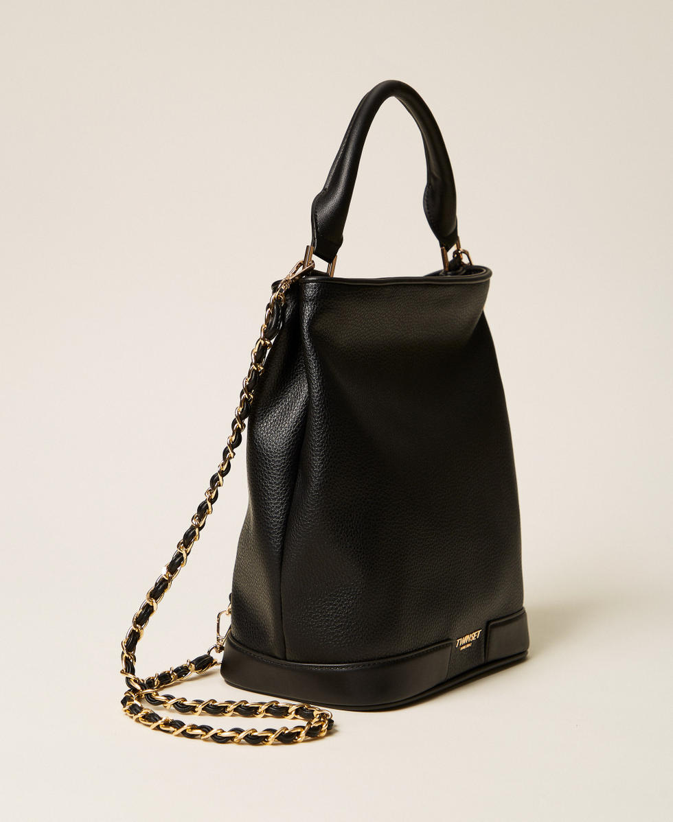 Beuteltasche mit Logo Schwarz Frau 262TB7045_00006_02