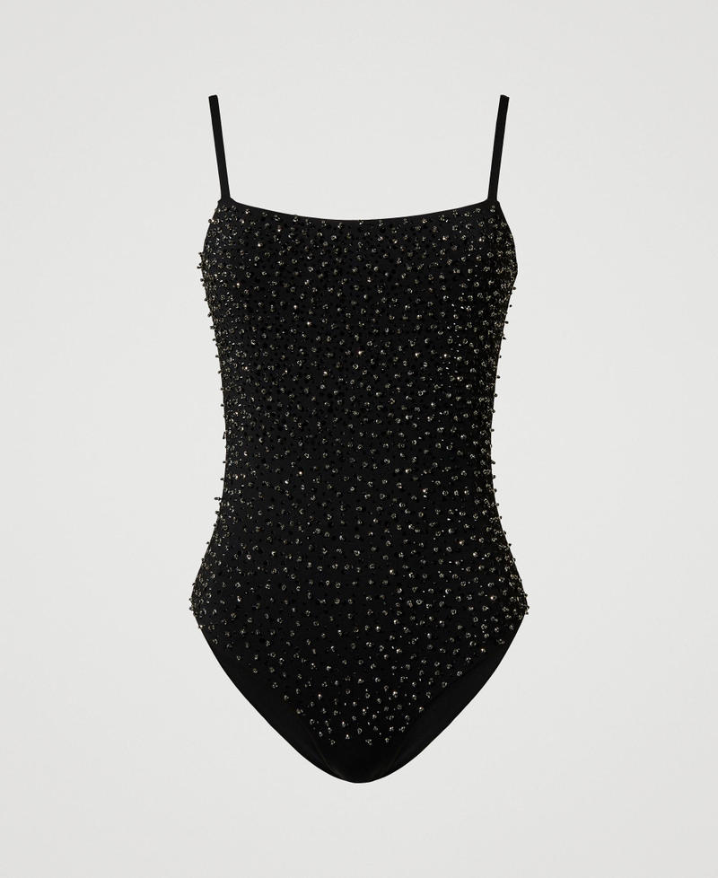 One-piece swimsuit with embroidery Black Woman 251LBMA00_00006_S0