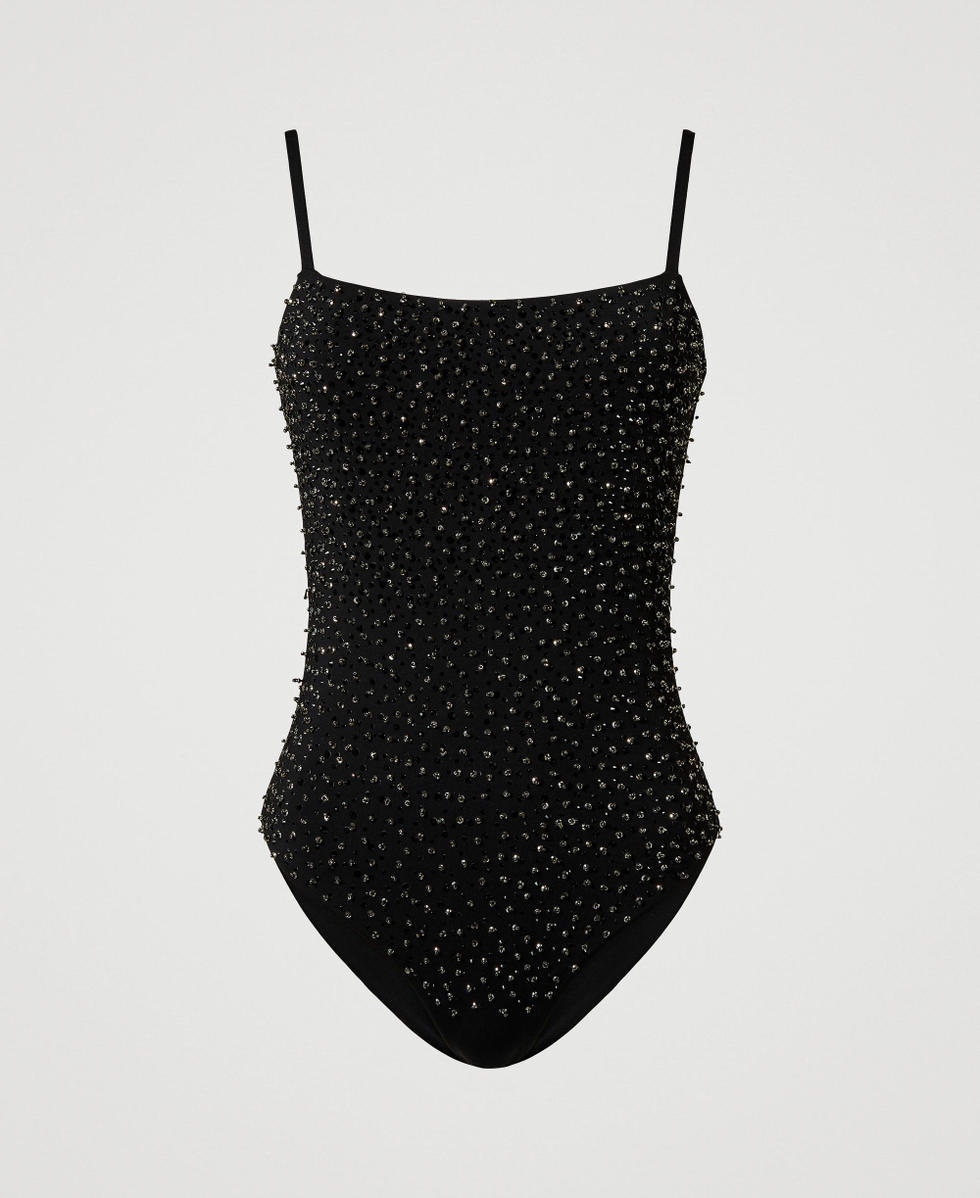 Costume intero con ricamo Nero Donna 251LBMA00_00006_S0