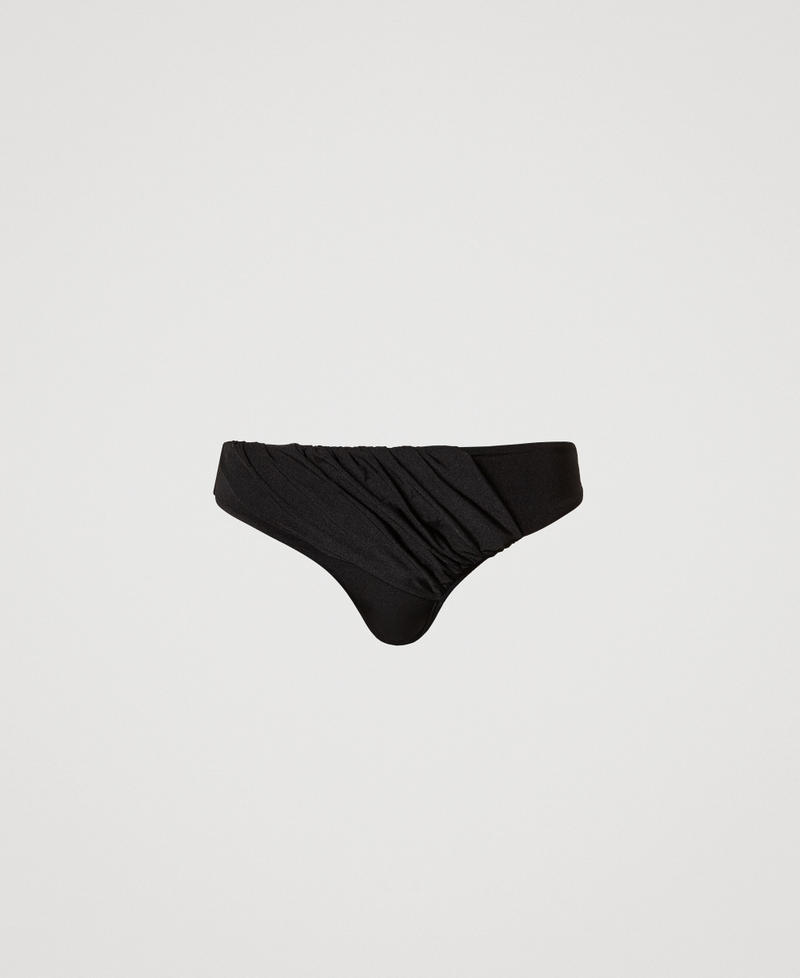 Rouched bikini briefs Black Woman 251LBMC66_00006_S0