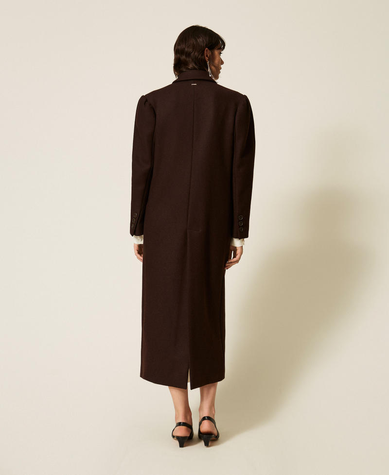 Wool blend cloth coat Darkness Brown Woman 262TP2450_13411_03