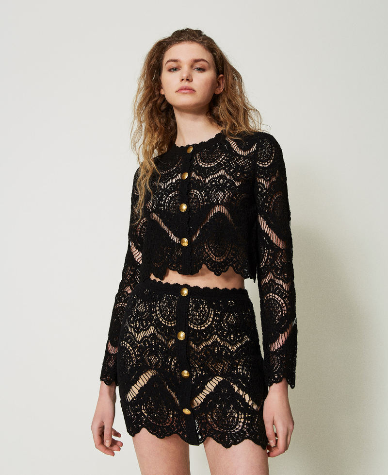 Crochet jacket Black Woman 251TS3090_00006_01