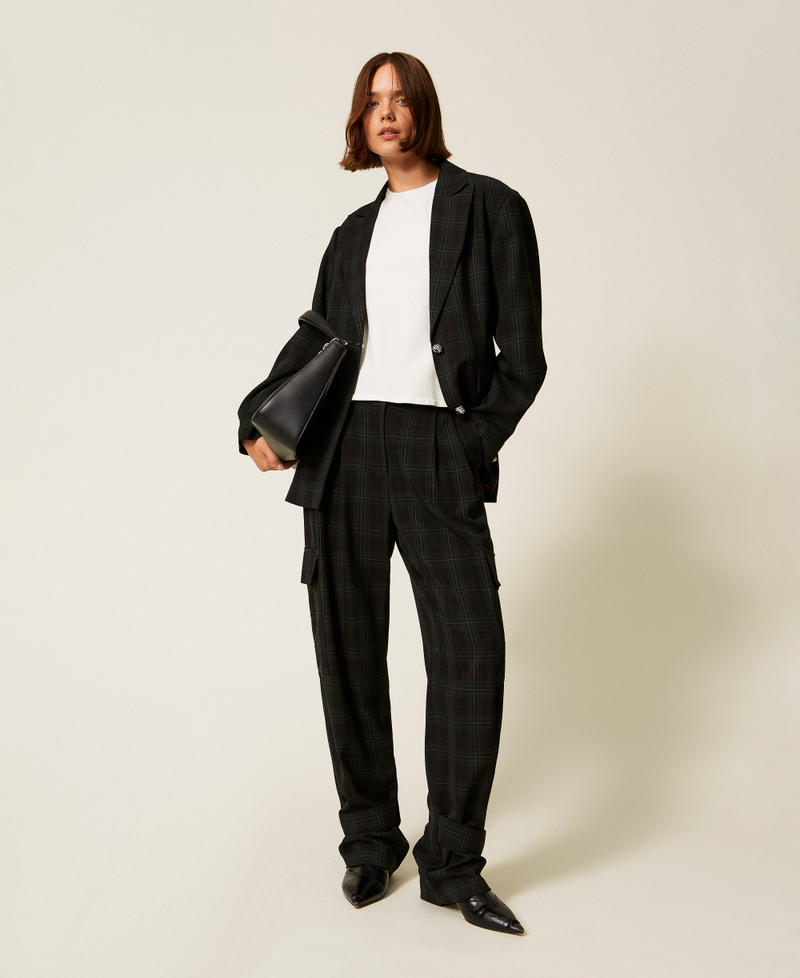 Tartan blazer Daily Tartan Green Woman 252AT2130_12451_T0