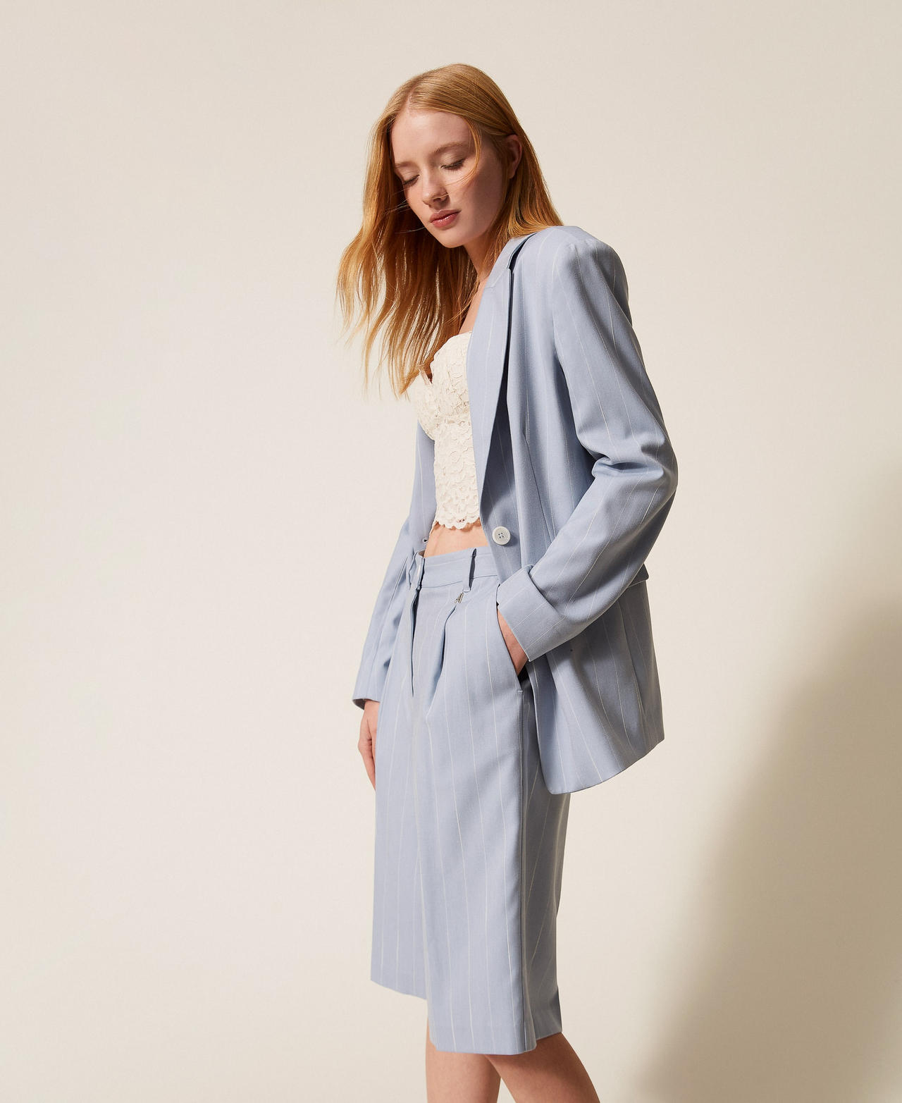 Pin stripe blazer Skyline Pinstripe Woman 261AP2170_13284_02