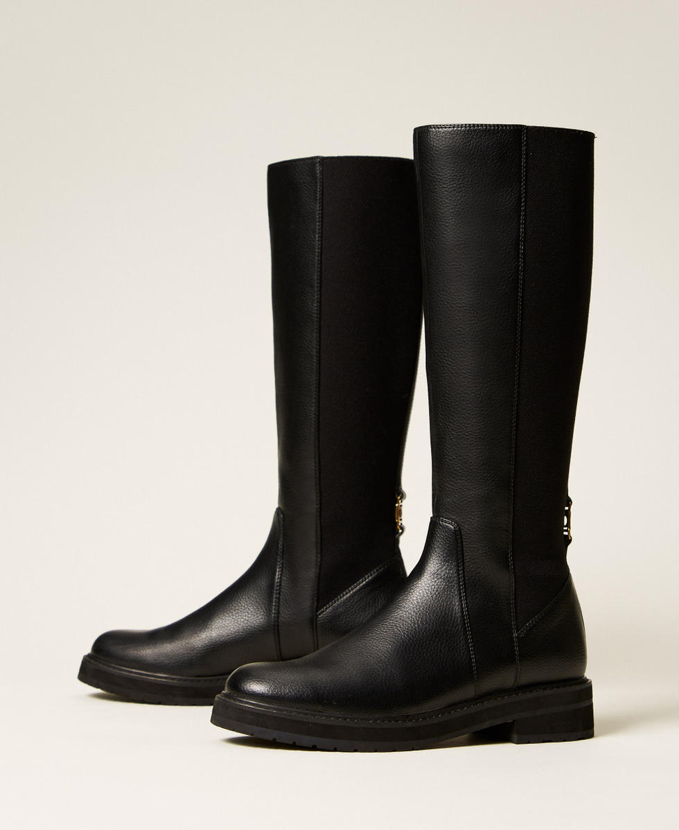 High boots with elastic Black Woman 252TGT120_00006_02
