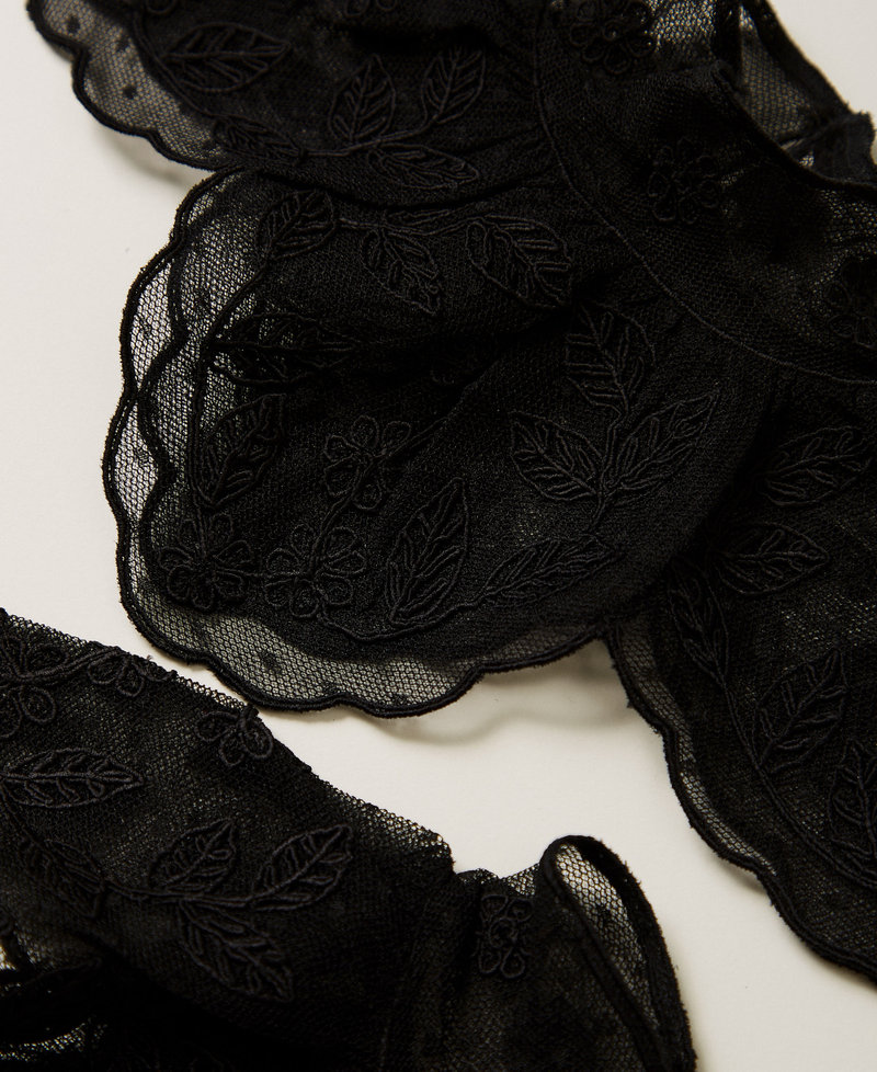 Mankiet z koronki makramowej Czarny Kobieta 252TS5FBB_00006_02