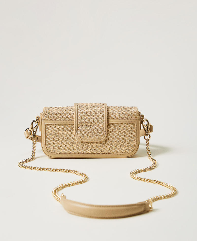 ‘Amie’ shoulder bag with sequins Straw Woman 251TB7190_00193_03