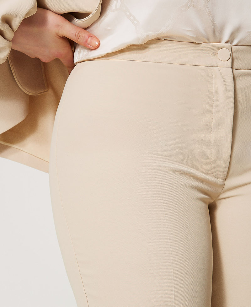 Crêpe flared trousers Delicate Beige Woman 251TP2324_12140_04