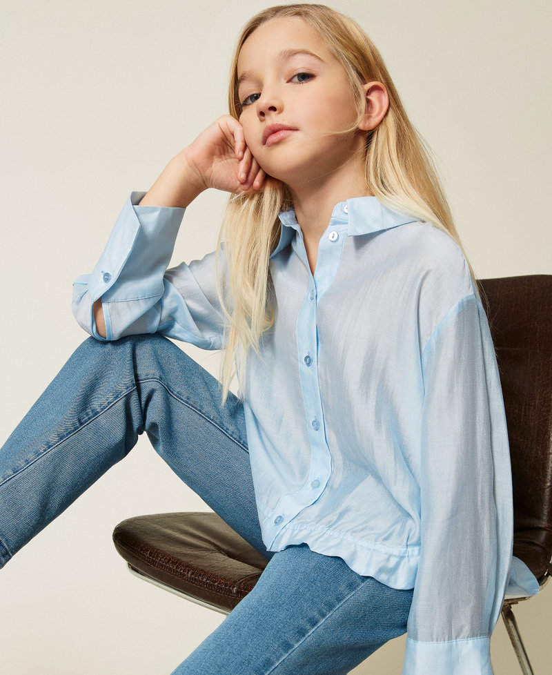 Camicia over in voile Skyline Bambina 261GJ2111_04614_PD
