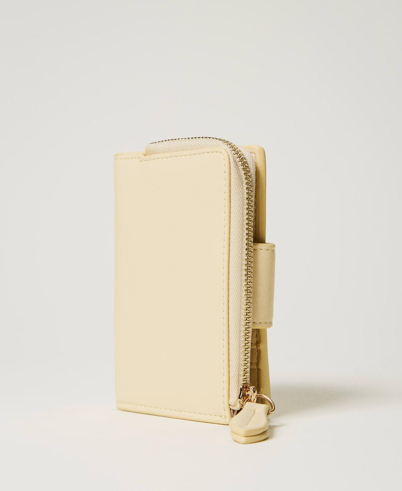 Wallet with zip and Oval T Vanilla Woman 251TH7035_12143_02