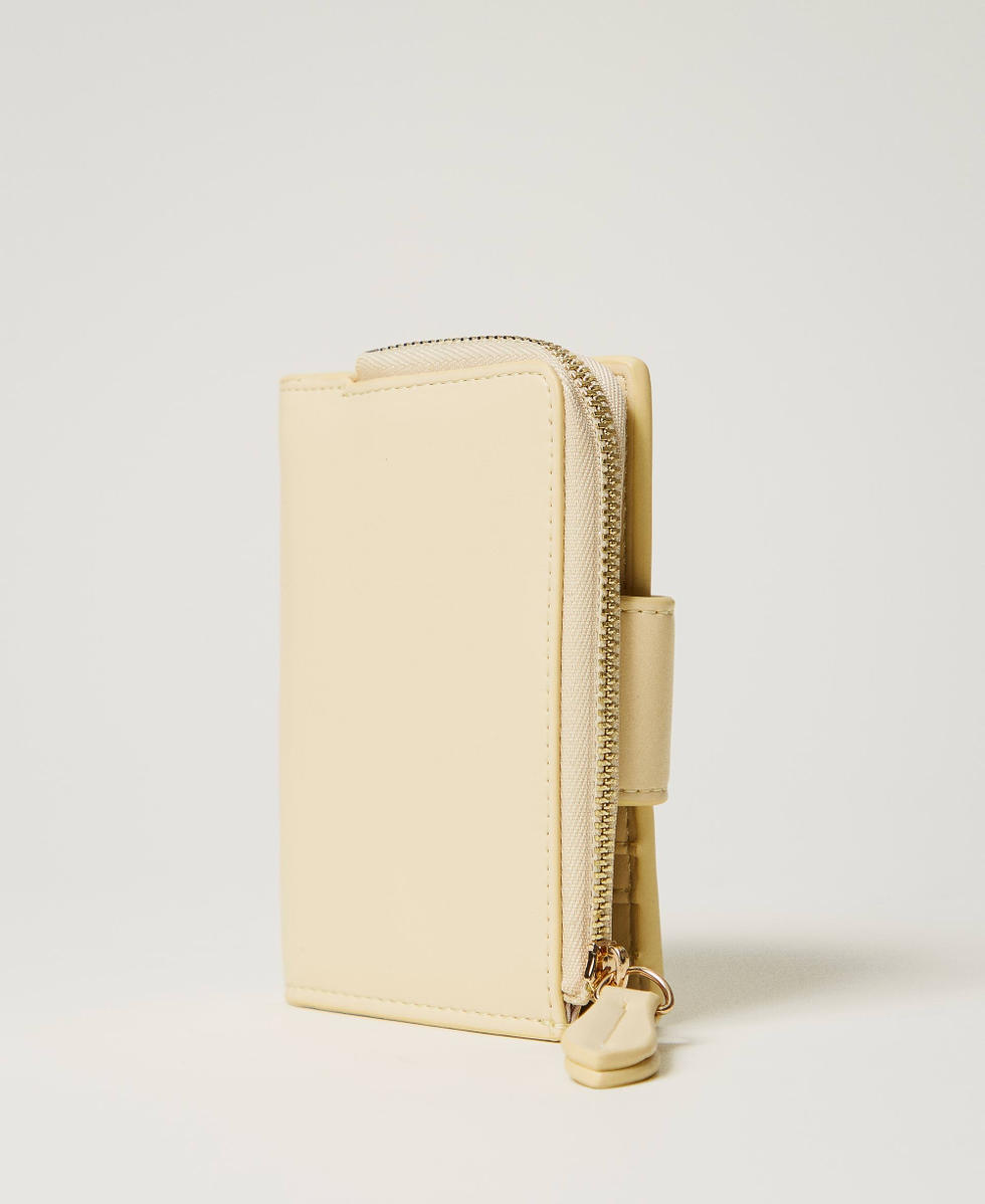 Wallet with zip and Oval T Vanilla Woman 251TH7035_12143_02
