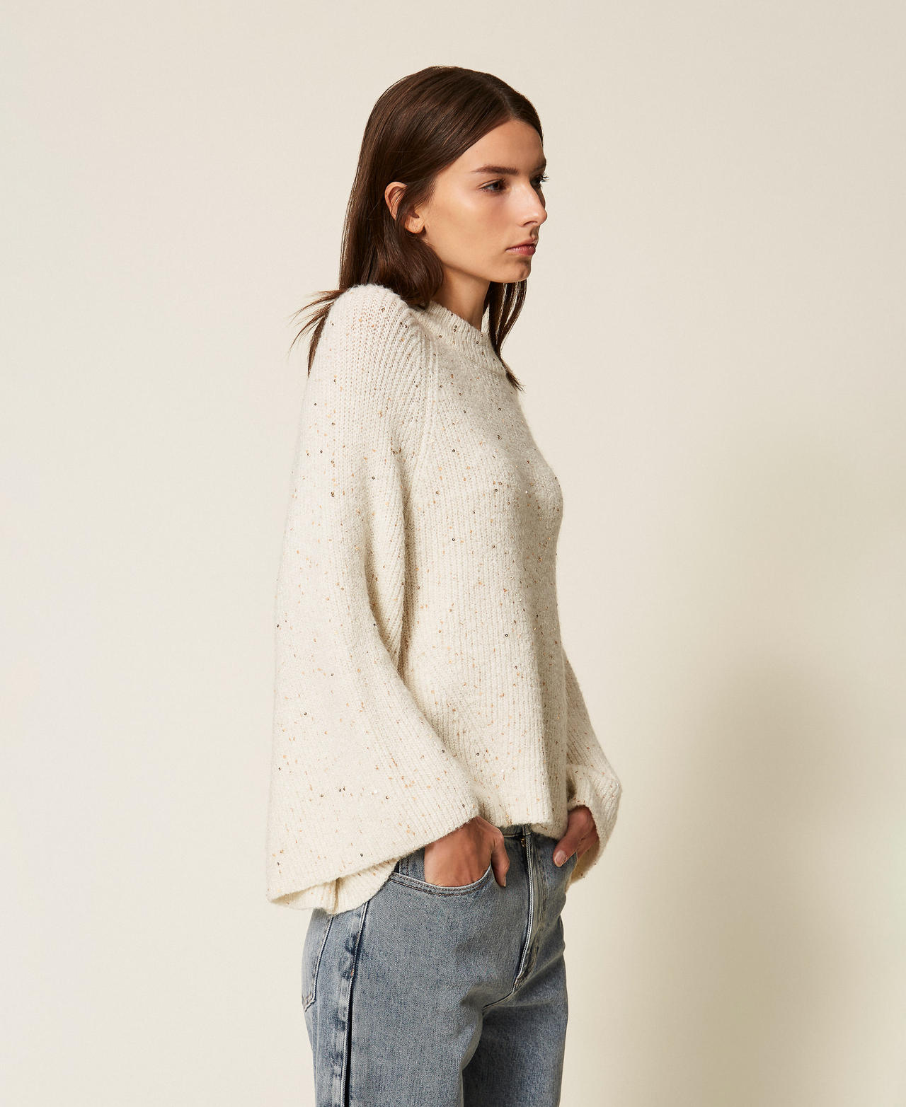 Sequin jumper Off White Woman 252LL3BBB_00526_02