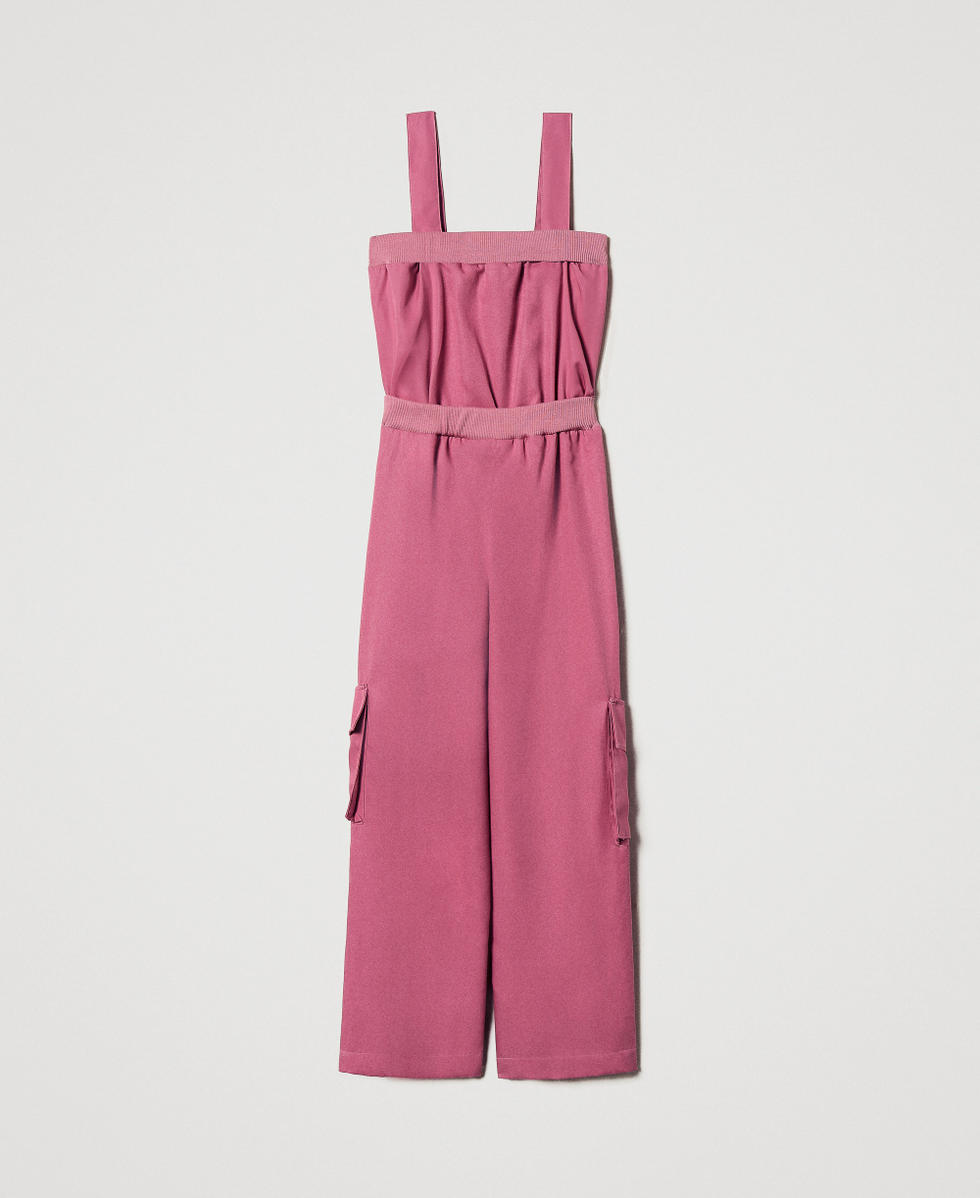 Jumpsuit mit Utility-Taschen und Oval T Flamingorosa M&auml;dchen 251GJ2460_00868_S1