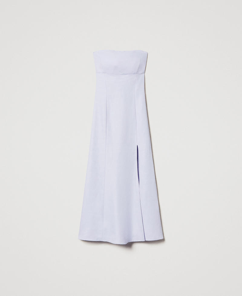 Langes Bustierkleid Fliederbl&uuml;tenlila Frau 251TT2306_00703_S0